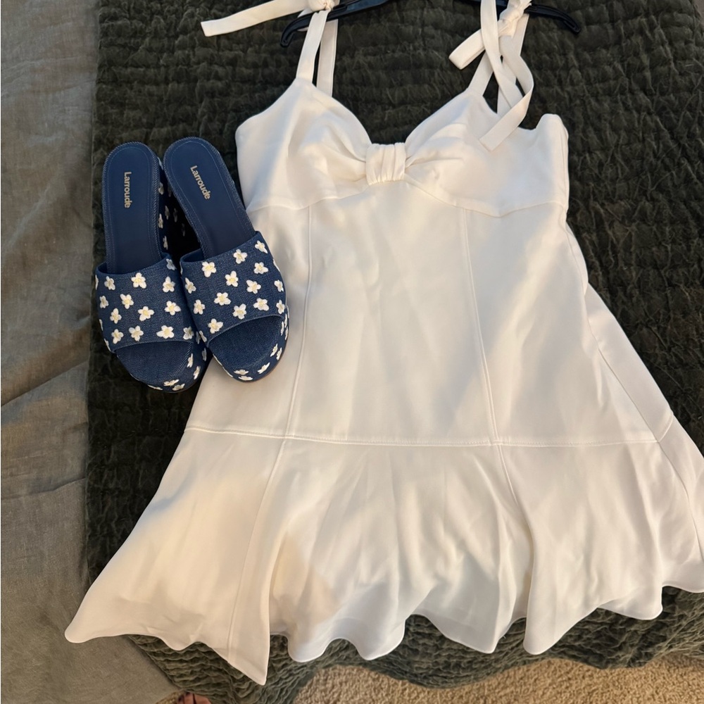 Cinq à Sept Ivory Flared Mini Dress